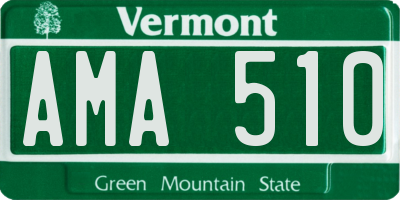 VT license plate AMA510