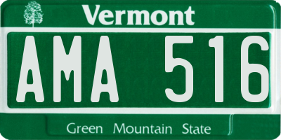 VT license plate AMA516