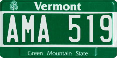 VT license plate AMA519