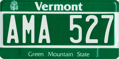 VT license plate AMA527