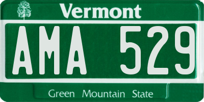 VT license plate AMA529