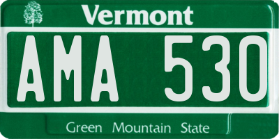 VT license plate AMA530