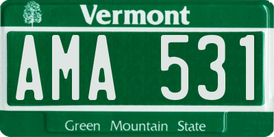 VT license plate AMA531