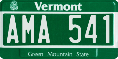 VT license plate AMA541