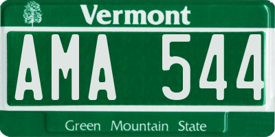 VT license plate AMA544