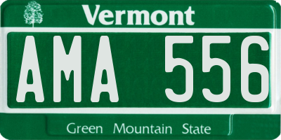 VT license plate AMA556