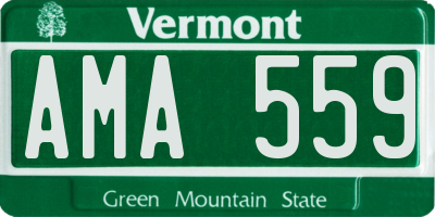 VT license plate AMA559