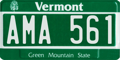 VT license plate AMA561