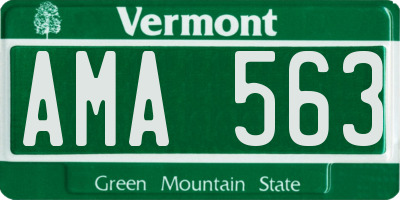 VT license plate AMA563