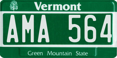 VT license plate AMA564