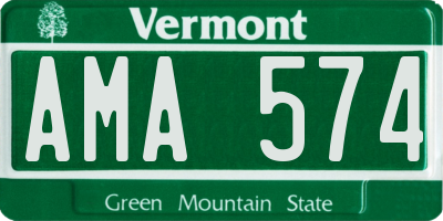 VT license plate AMA574