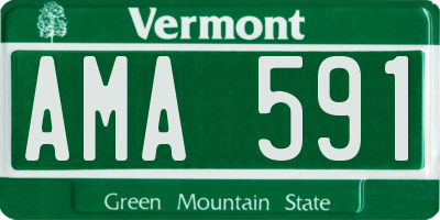 VT license plate AMA591