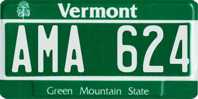 VT license plate AMA624