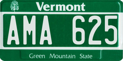 VT license plate AMA625