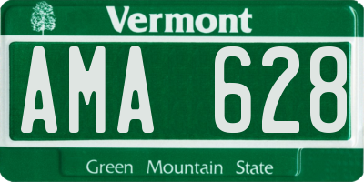 VT license plate AMA628