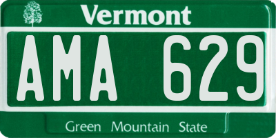 VT license plate AMA629