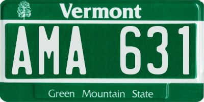VT license plate AMA631
