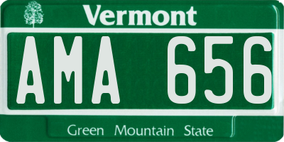 VT license plate AMA656
