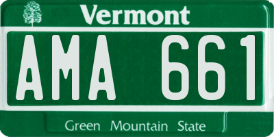 VT license plate AMA661