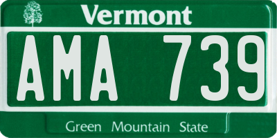 VT license plate AMA739