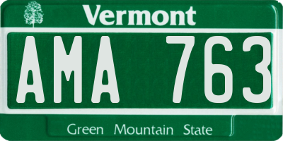 VT license plate AMA763
