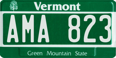 VT license plate AMA823