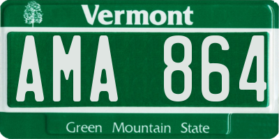 VT license plate AMA864