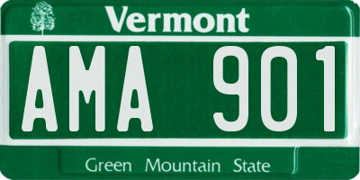 VT license plate AMA901