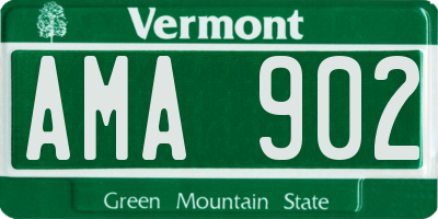 VT license plate AMA902