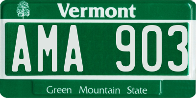 VT license plate AMA903