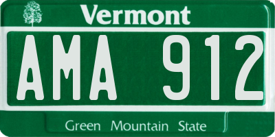 VT license plate AMA912