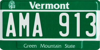 VT license plate AMA913