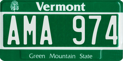 VT license plate AMA974