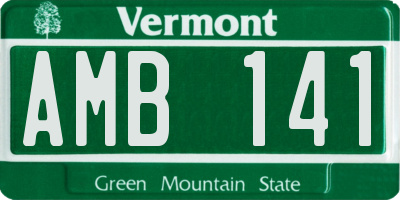VT license plate AMB141