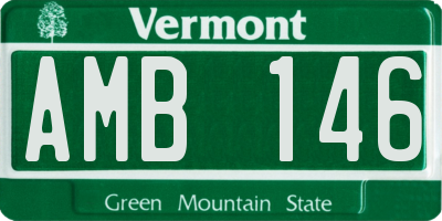 VT license plate AMB146
