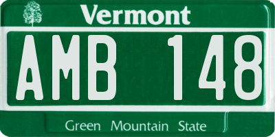 VT license plate AMB148