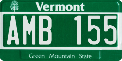 VT license plate AMB155