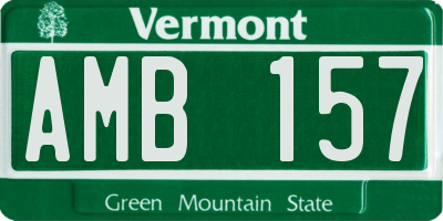 VT license plate AMB157