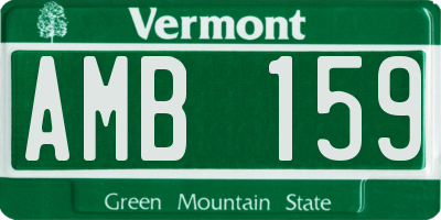 VT license plate AMB159
