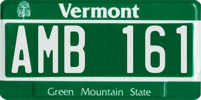 VT license plate AMB161