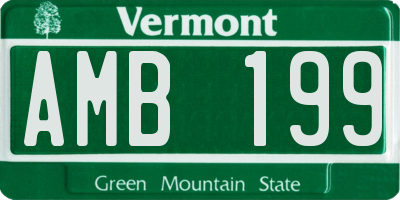 VT license plate AMB199