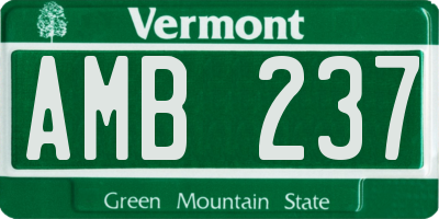 VT license plate AMB237