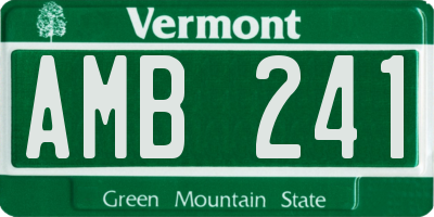 VT license plate AMB241