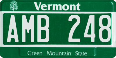 VT license plate AMB248