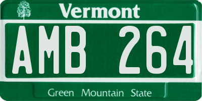 VT license plate AMB264