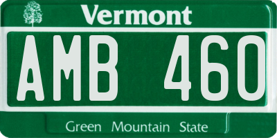 VT license plate AMB460