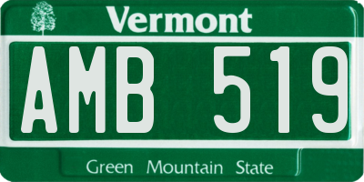 VT license plate AMB519