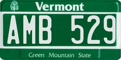 VT license plate AMB529