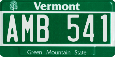 VT license plate AMB541