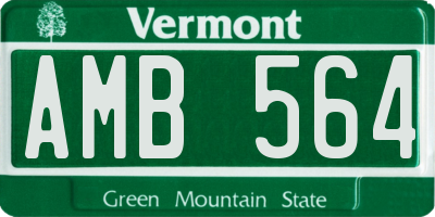 VT license plate AMB564